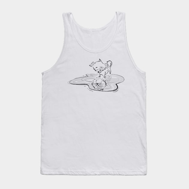 Puppy reflection Tank Top by Jason's Doodles